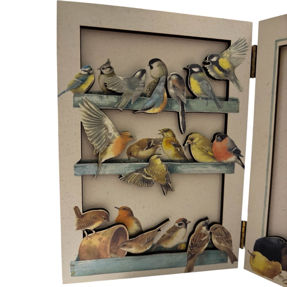 Vintage Picture Frame 3D Birds Nature Artist Marjolein Bastin Rare Figi Graphics - Picture 5 of 16